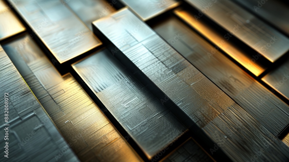 Poster explain how a metallic texture background can create a modern, sleek look.