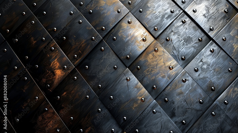 Poster explain how a metallic texture background can create a modern, sleek look.