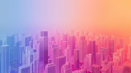 Fototapeta premium abstract city skyline, abstract city background, sunset over the city