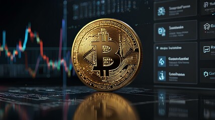 Dynamic 3d presentation template for cryptocurrency enthusiasts.