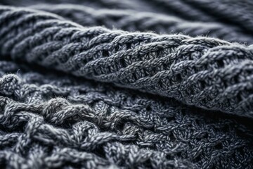 Close-up of Knitted Sweater Fabric