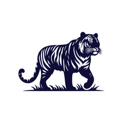 Vector Tiger silhouette design illustration template