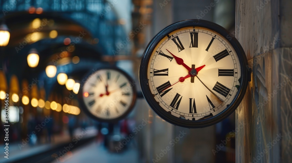 Wall mural Write about the importance of clocks in public spaces and their impact.