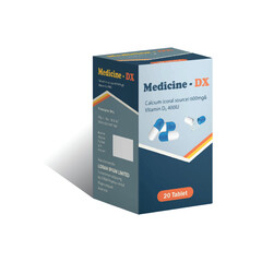 Medicine Box Packaging Design, 3D Box