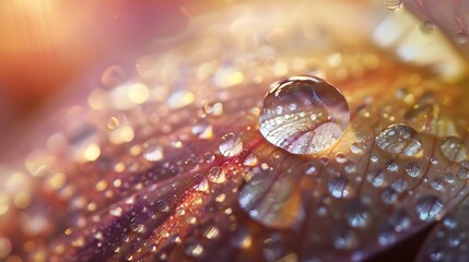 Tranquil Elegance - Macro Photography of a Beautiful Water Droplet in Soft Illumination