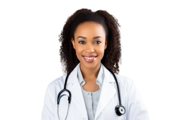 Smiling female doctor Demonstrates trustworthiness and professionalism, paying attention to lighting, color, brightness, and composition in a timely manner.