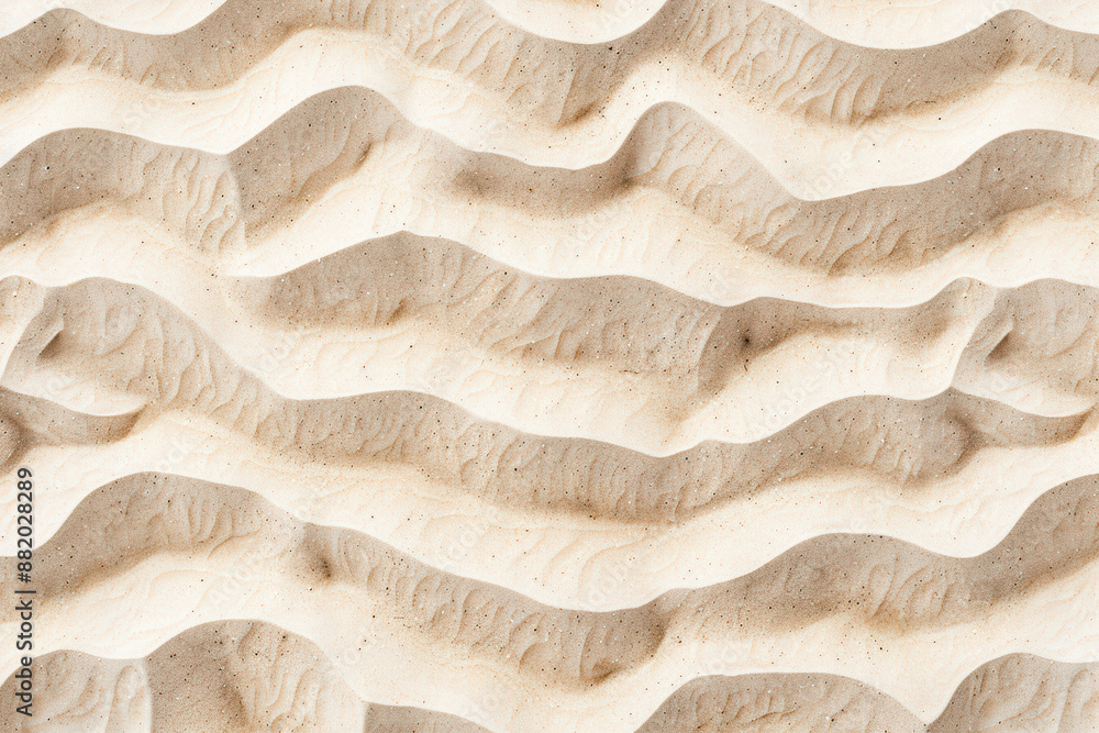 Aufkleber close-up of wavy sand patterns on a beach, creating an abstract and textured natural background. ide