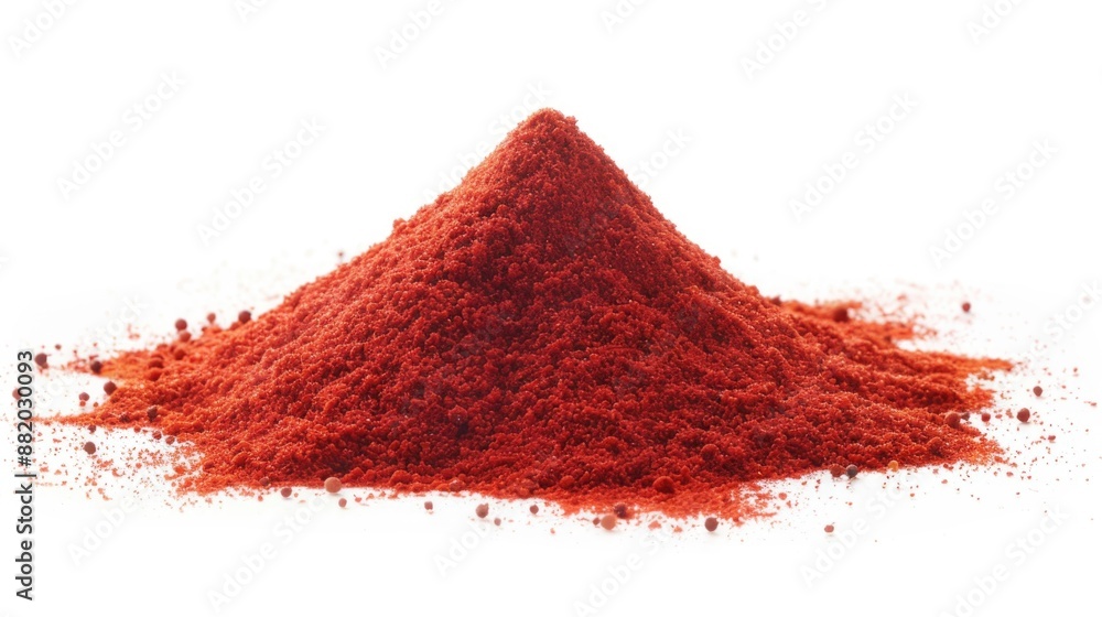 Poster a pile of vibrant red powder sits atop a clean white surface, ready for use or display