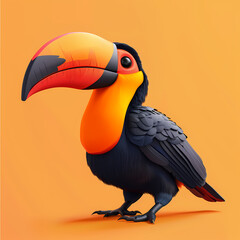 Fototapeta premium 3D toucan vector image,very artistic fashion