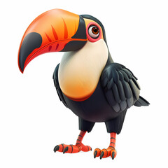Obraz premium 3D toucan vector image,very artistic fashion