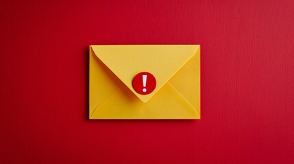 Yellow Envelope with Red Exclamation Mark.
