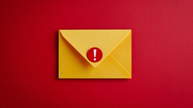 Yellow Envelope with Red Exclamation Mark.