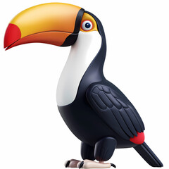 Naklejka premium 3D toucan vector image,very artistic fashion