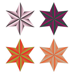 gradient color and star shape design set for graphics designer 