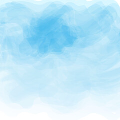 Obraz premium Vector blue abstract sky with watercolor effect.