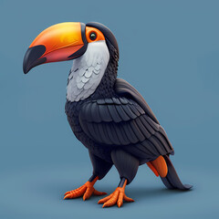 Fototapeta premium 3D toucan vector image,very artistic fashion