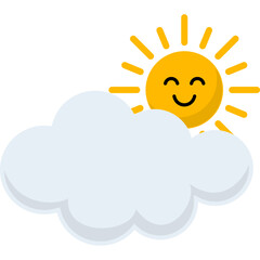 Cute Sun and Cloud