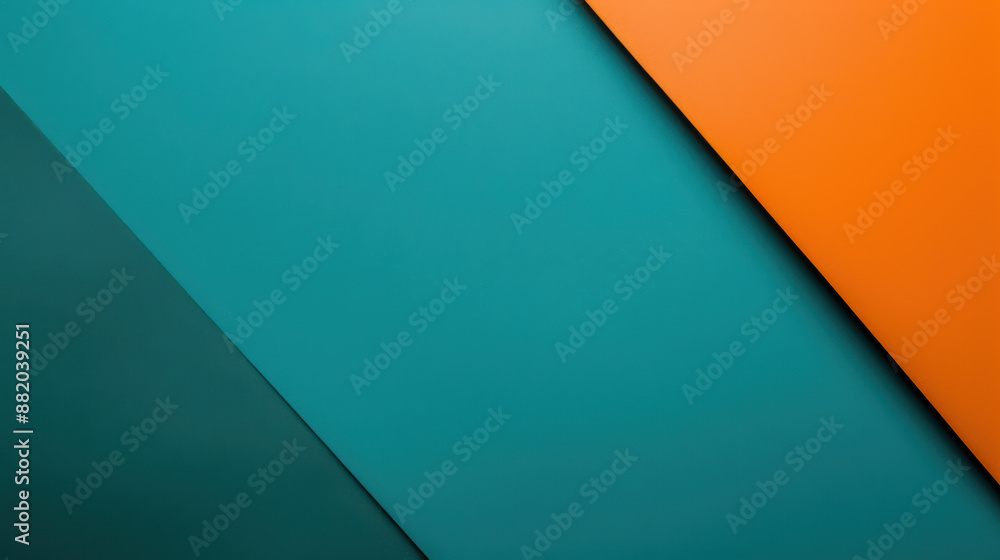 Poster Abstract geometric background with overlapping teal and orange lines creating a dynamic and vibrant design. Perfect for modern and creative presentations.
