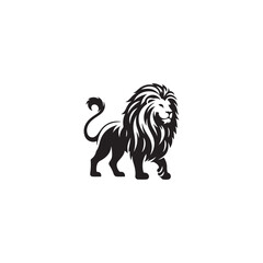Obraz premium lion head silhouette vector