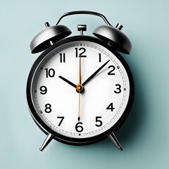 alarm clock isolated on blue