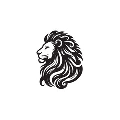 Fototapeta premium lion head silhouette vector