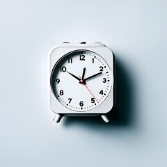clock on light blue background