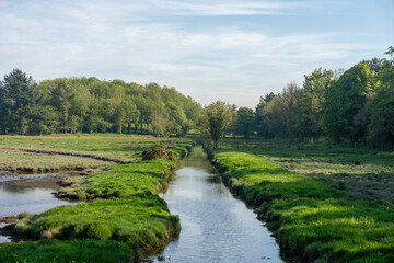Fluss in der Landschaft von Nordirland