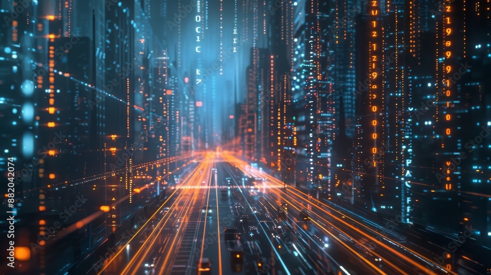 Poster a smart digital transformation and technology disruption that changes global trends in the new infor