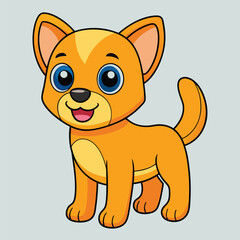 Adorable cartoon dog vector illustration, perfect for clipart, line art, and printable designs.