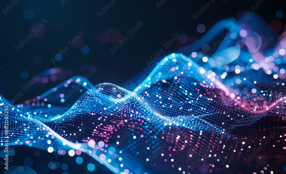 Poster this 3d illustration illustrates the concept of an artificial neural network with a bright flash and