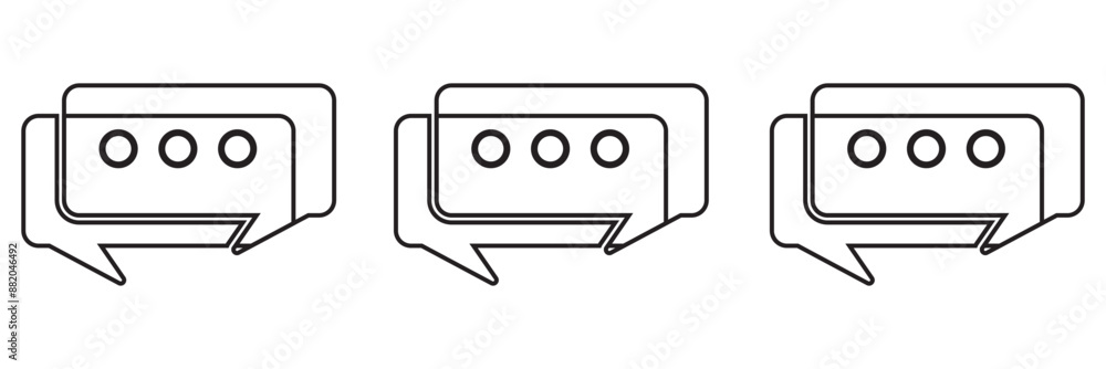 Canvas Prints chat icon set. speech bubble icon vector