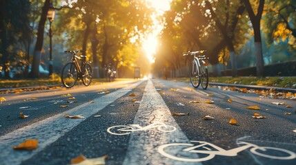 Car Free Day, bicycle symbols, ample copy space