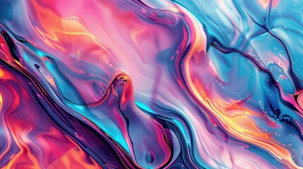 Abstract Swirling Liquid Art