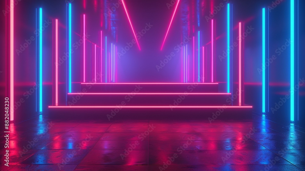 Aufkleber objects in the ultraviolet spectrum include neon neon light, an abstract background with glowing lin