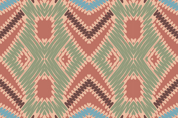 Ikat ethnic Indian seamless pattern. Design for background, wallpaper, vector illustration, fabric · Ikat ethnic seamless pattern design. Aztec fabric carpet