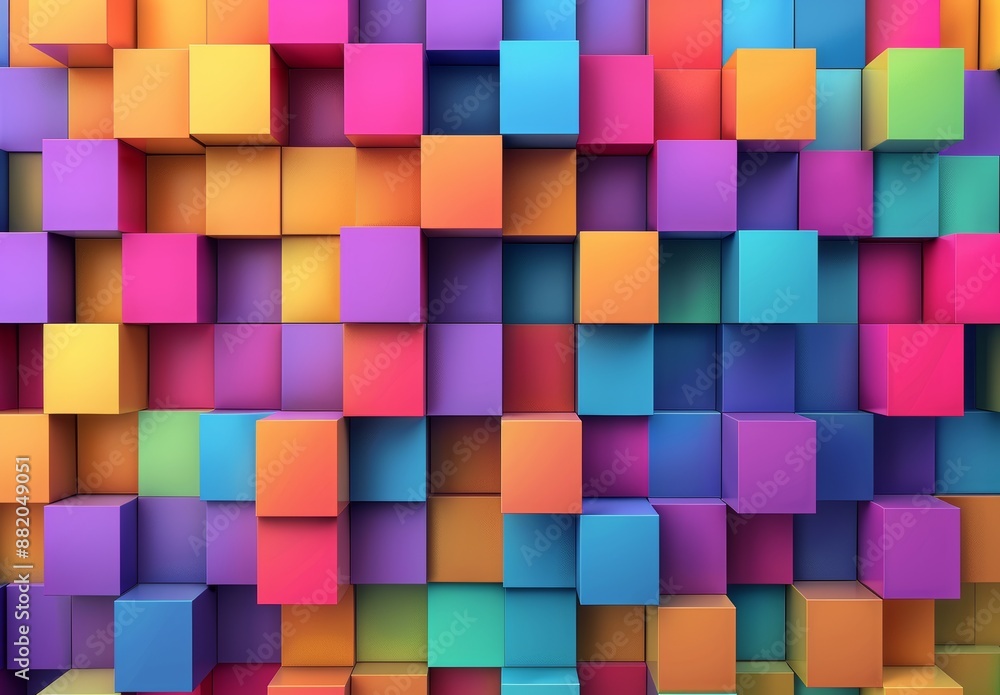 Fototapete the background is an abstract rendering of multi-colored rounded shapes in 3d