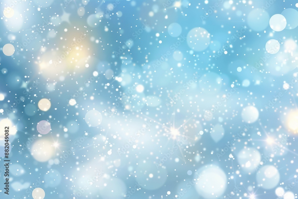 Poster bokeh blur background / circle light on blue background / abstract light background