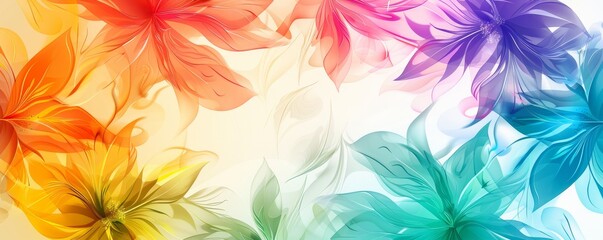 Fototapeta premium Design of a beautiful abstract colorful flower (Stock)
