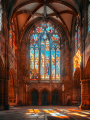 Fototapeta premium the architectural details of an old cathedral