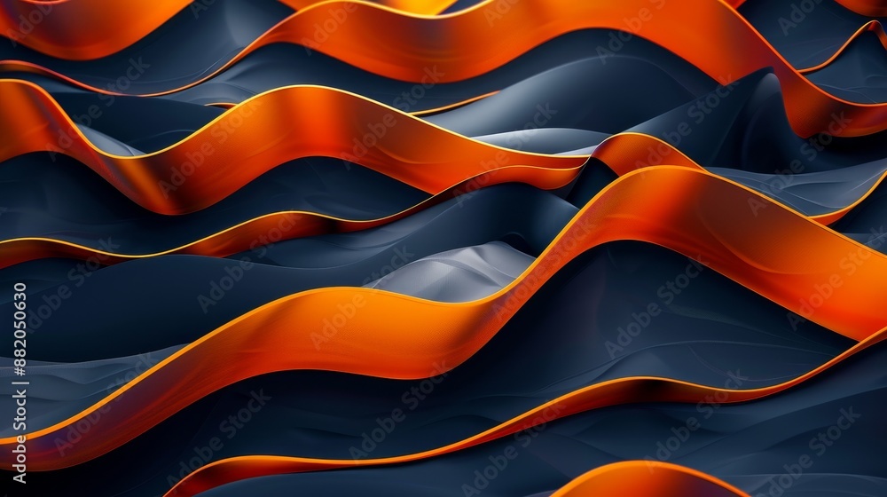 Poster blue and orange abstract background. flat geometric shapes in a color gradient. web banner design el