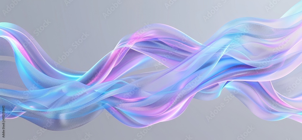 Poster detailed rendering of twisted lines. modern background design, illustration of a futuristic object