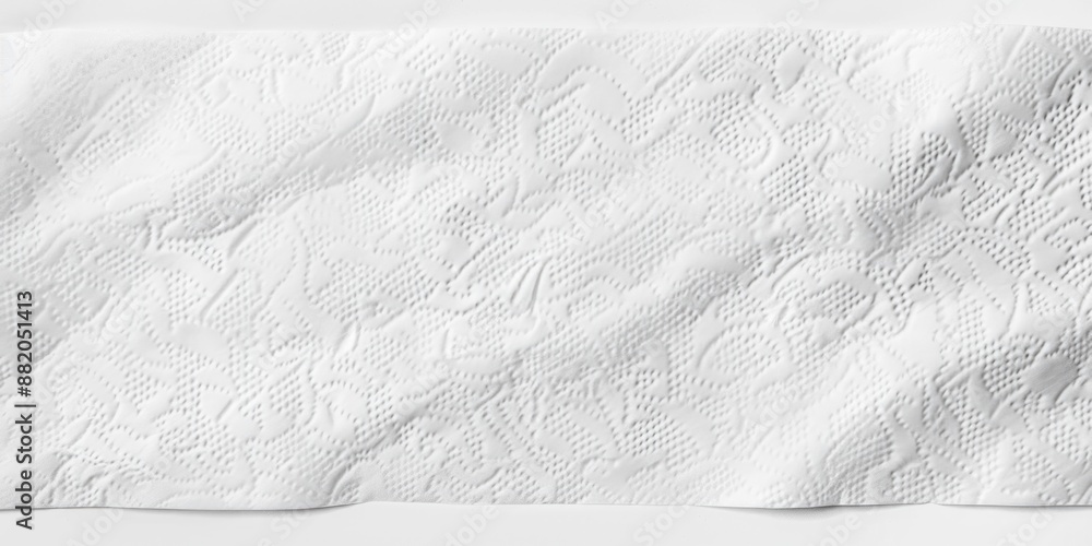 Poster A close-up view of a white towel lying flat on a table