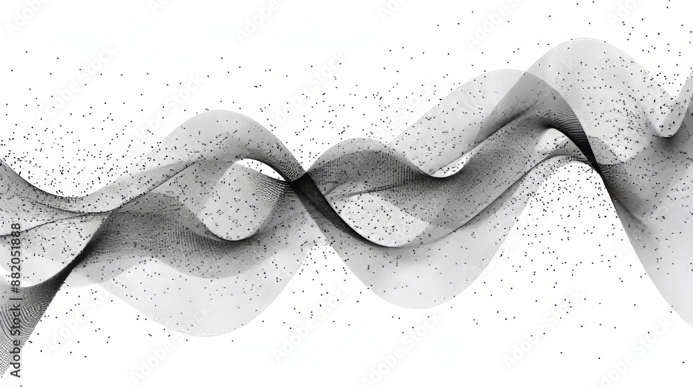 Poster the background is an abstract music composition, showing sound waves with musical waves, and an equa
