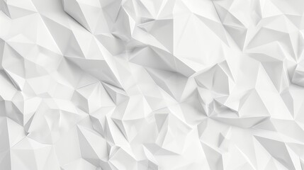 On a white background, the abstract design is monochromatic and has sharp triangular facets.