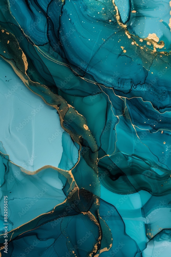 Poster using alcohol ink to create transparent colors. abstract multicolored marble texture background. mix