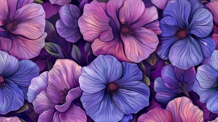 Purple and Pink Floral Abstract Background