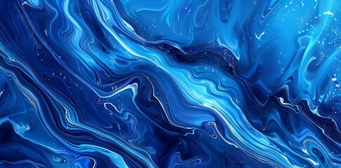Obraz premium Background with a marbled blue abstract pattern.