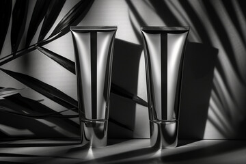 Naklejka premium cosmetic product mock up, blank for graphic design, template for advertising