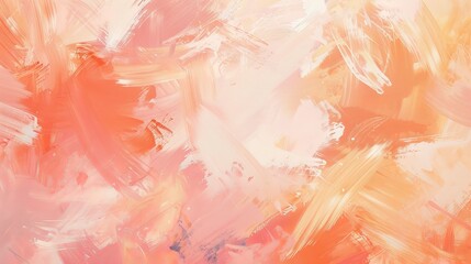 An abstract piece filled with pastel pinks, peach Fuzz 2024 colors, and creamy strokes.