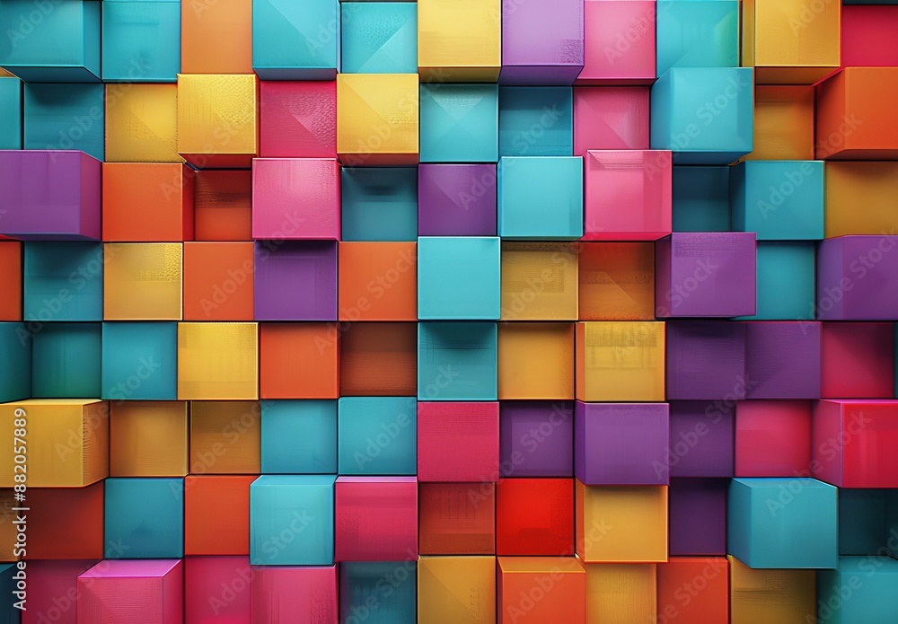 Poster a multi-colored abstract background rendered in 3d